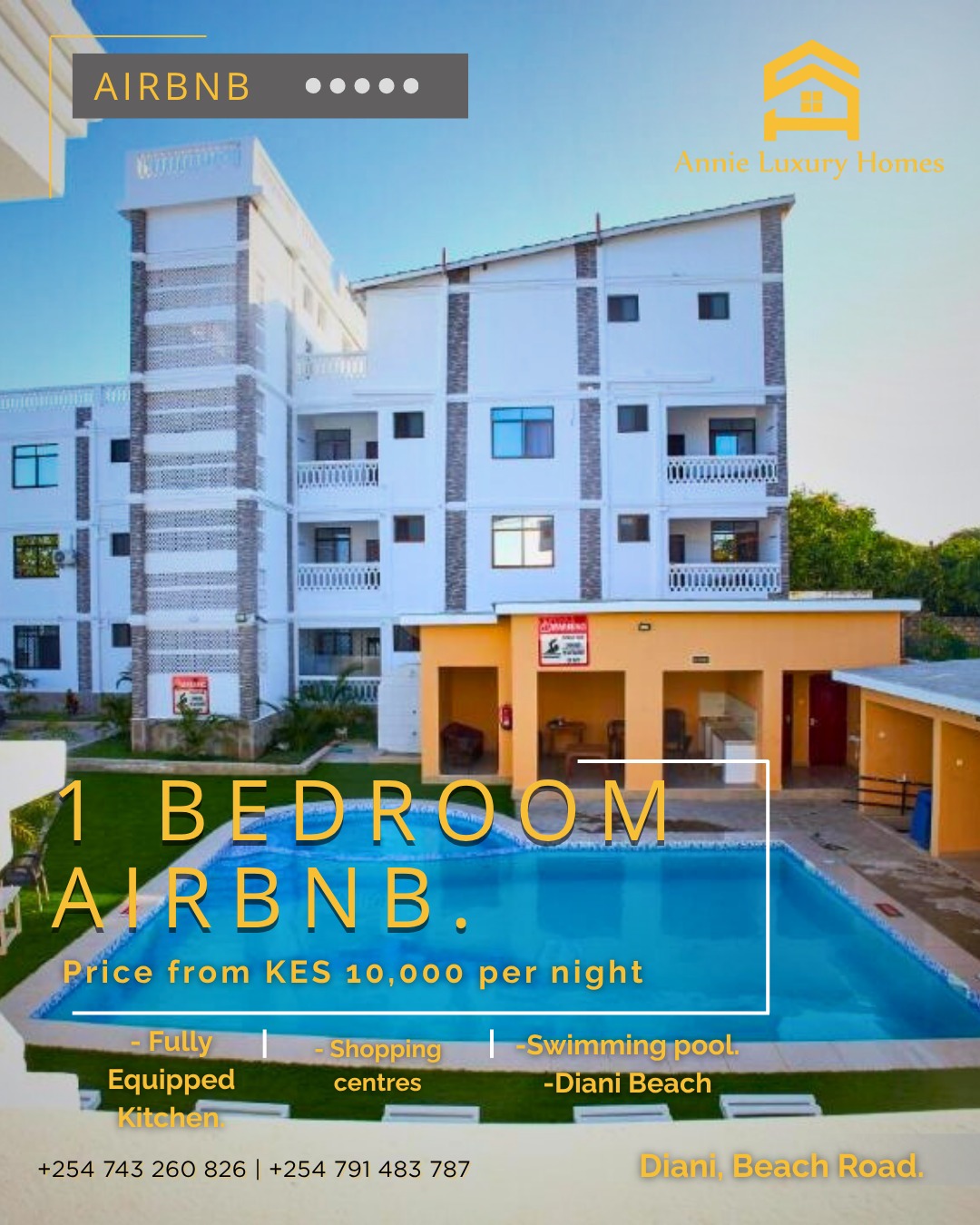 🌴 Diani Getaway at Dazizi Apartment – Beach Road 🌊