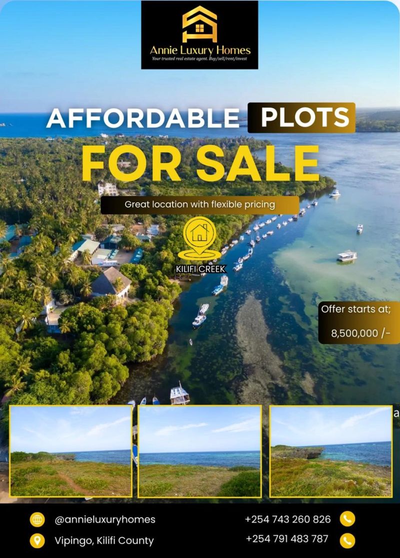 Creek front investment opportunity in Kilifi