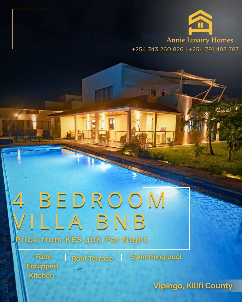 4 Bedroom Villa in Vipingo, Kilifi County.